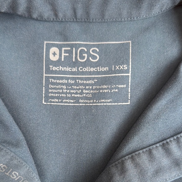 Figs Women's Top in Navy Blue - Picture 2 of 8